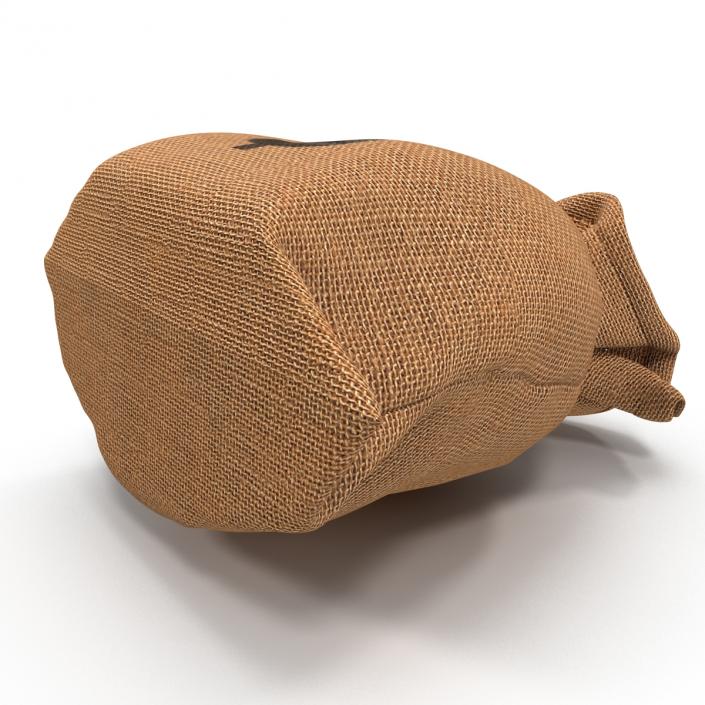 3D Money Bag 2 Dollar model