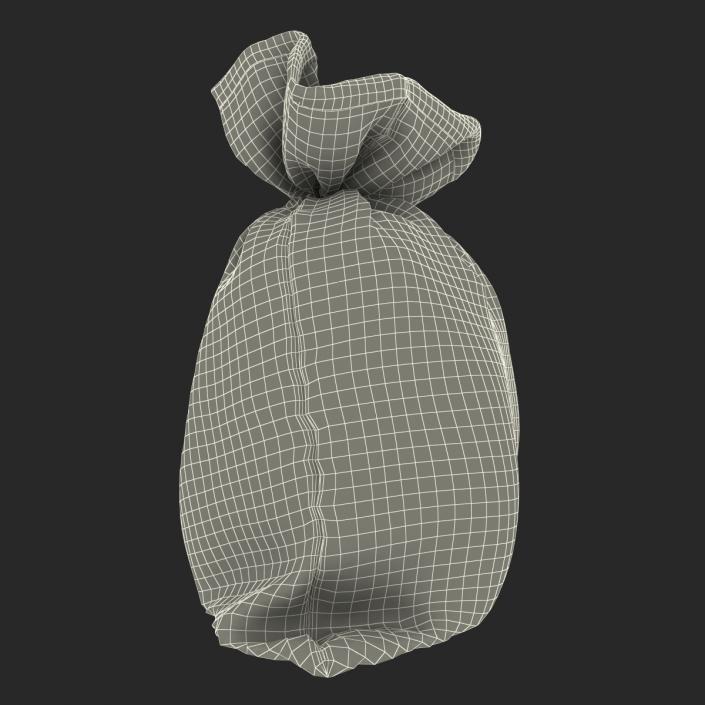 3D Money Bag 2 Dollar model