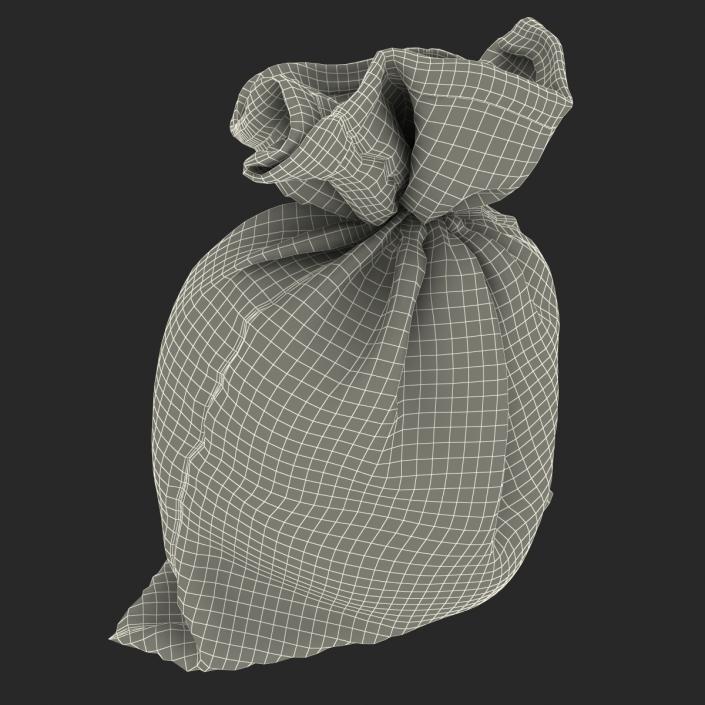 3D Money Bag 2 Dollar model