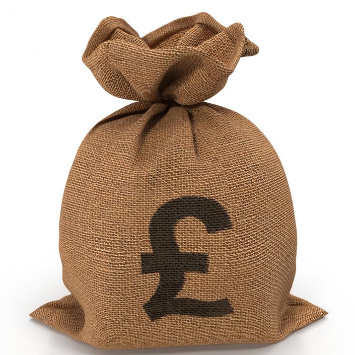 Money Bag 2 Pound 3D