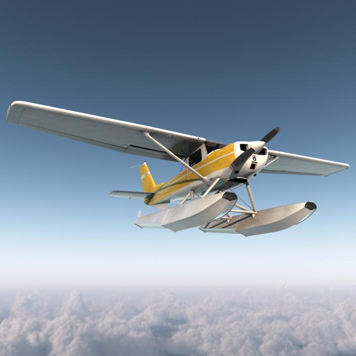 3D Cessna 150 Seaplane 3