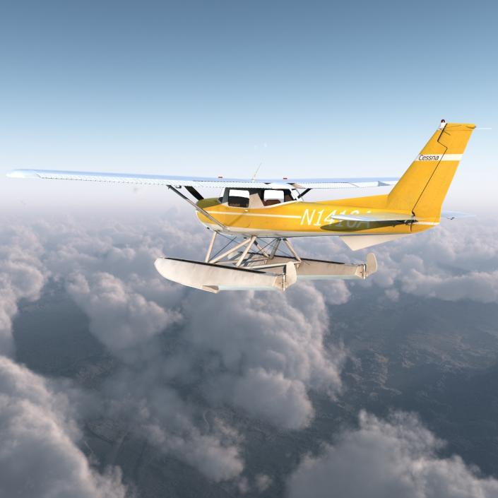 3D Cessna 150 Seaplane 3