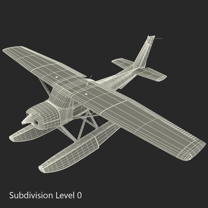 3D Cessna 150 Seaplane 3