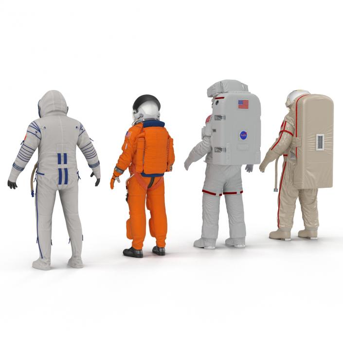 3D Rigged Astronauts Collection model