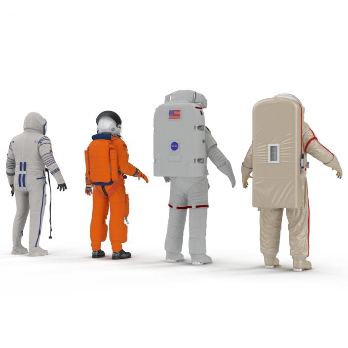 3D Rigged Astronauts Collection model