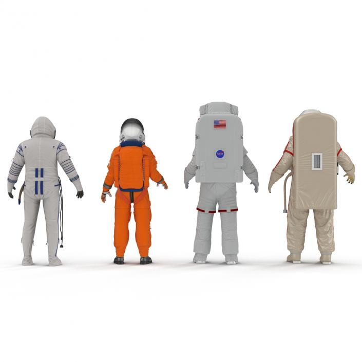 3D Rigged Astronauts Collection model