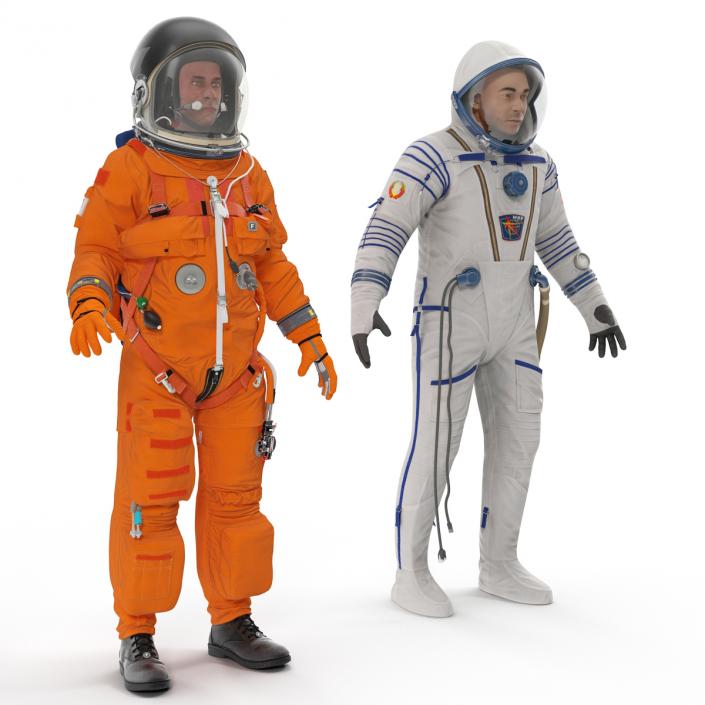 3D Rigged Astronauts Collection model