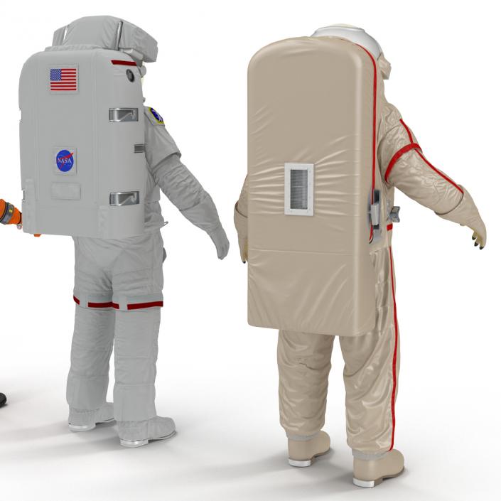 3D Rigged Astronauts Collection model