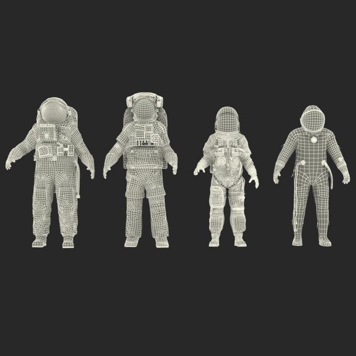 3D Rigged Astronauts Collection model