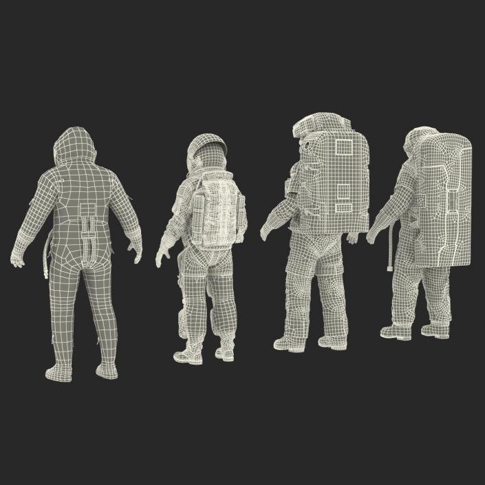 3D Rigged Astronauts Collection model