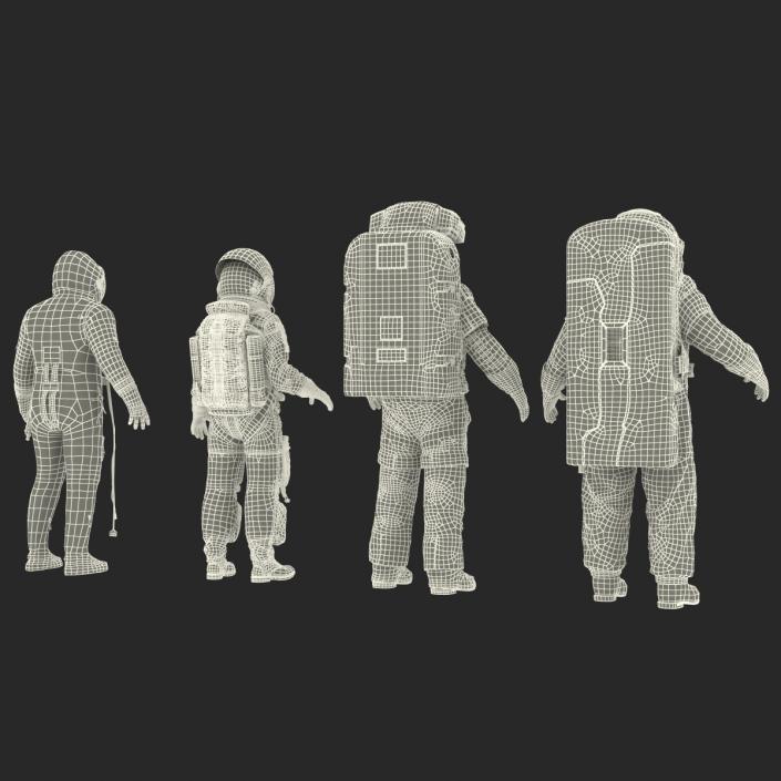 3D Rigged Astronauts Collection model