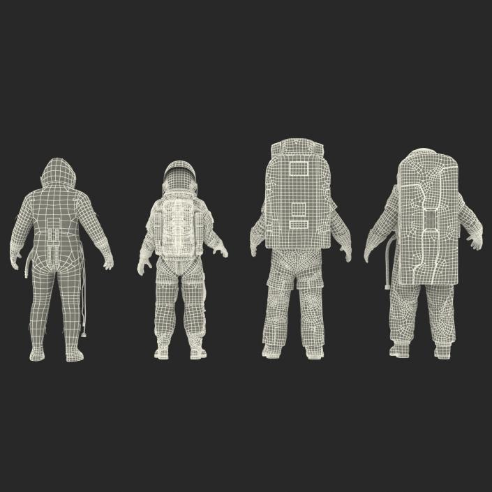 3D Rigged Astronauts Collection model