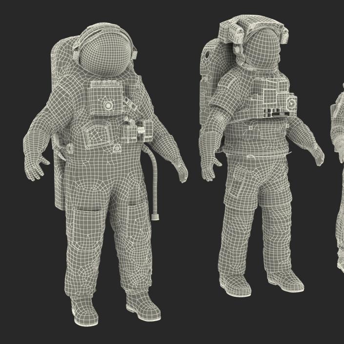 3D Rigged Astronauts Collection model