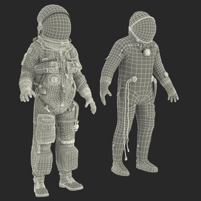 3D Rigged Astronauts Collection model