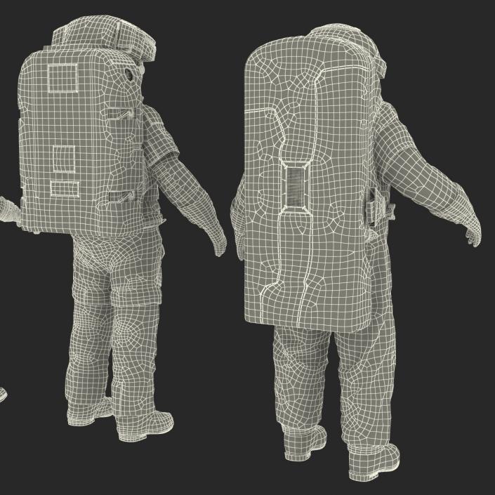 3D Rigged Astronauts Collection model