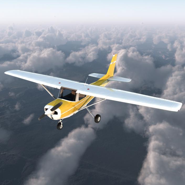 Cessna 150 Rigged 3 3D model