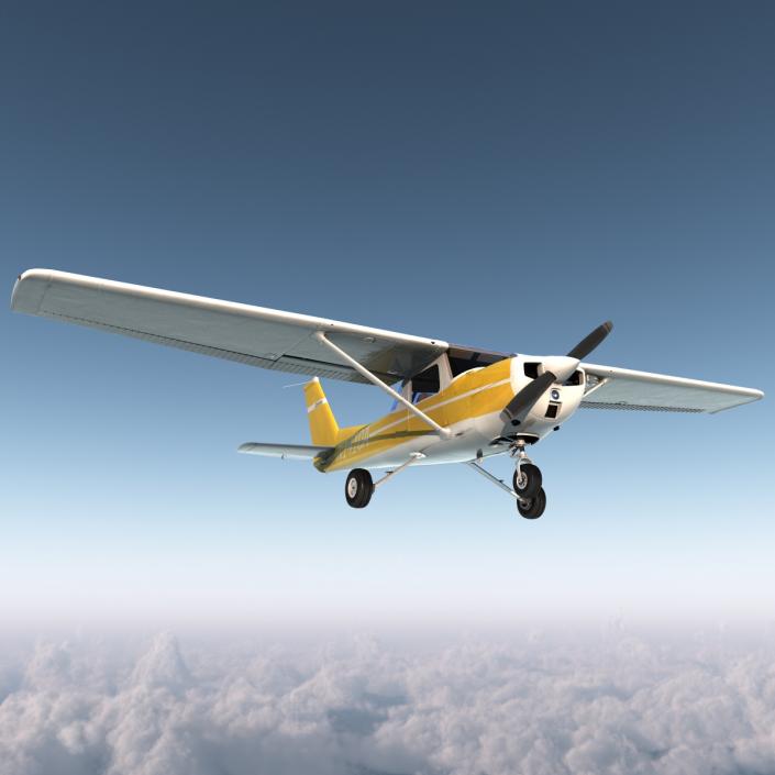 Cessna 150 Rigged 3 3D model