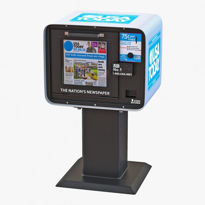 3D USA Today Newspaper Box model