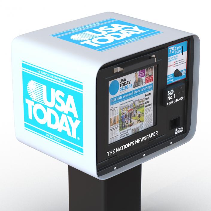 3D USA Today Newspaper Box model