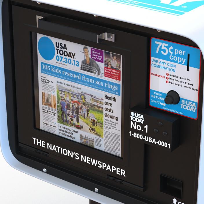 3D USA Today Newspaper Box model