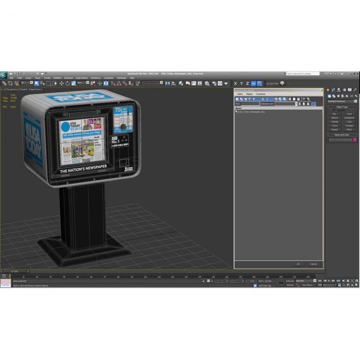 3D USA Today Newspaper Box model