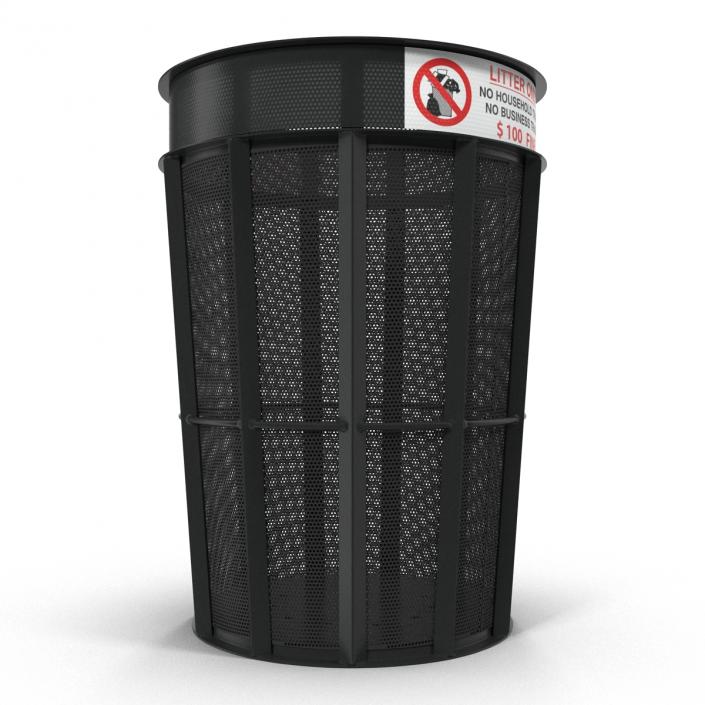 3D Public Garbage Can model