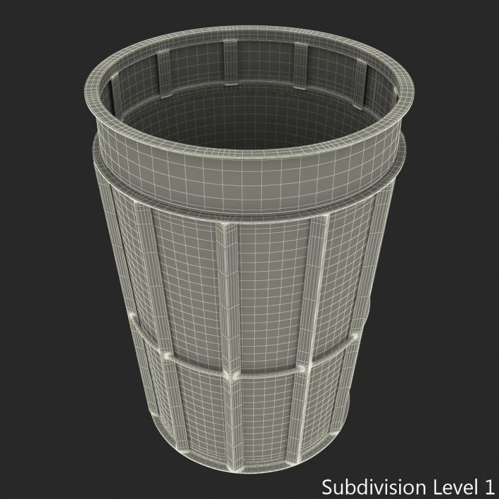 3D Public Garbage Can model