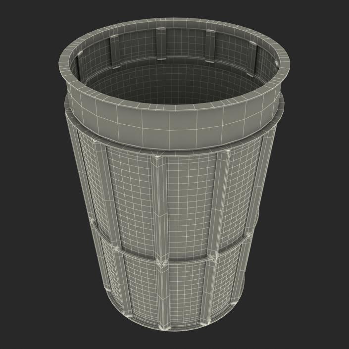 3D Public Garbage Can model