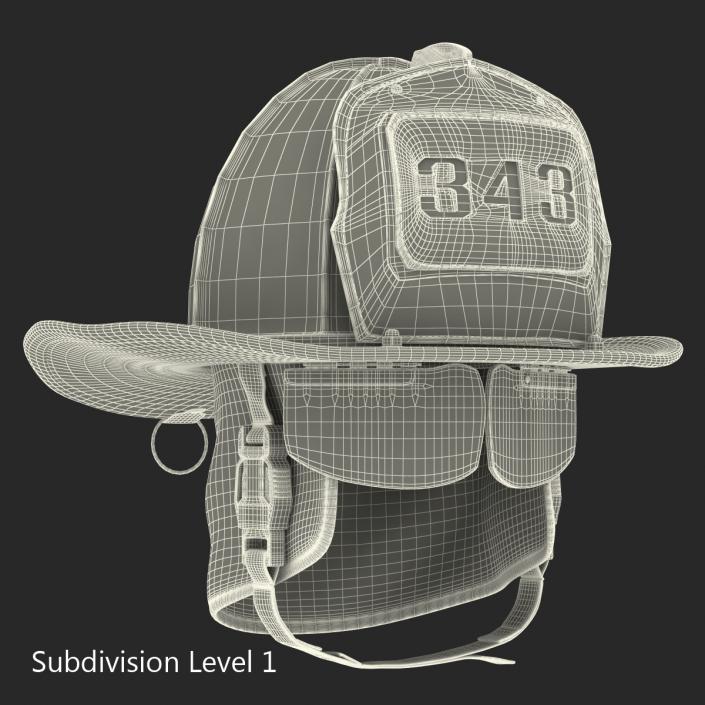 3D Fire Helmet 3 model