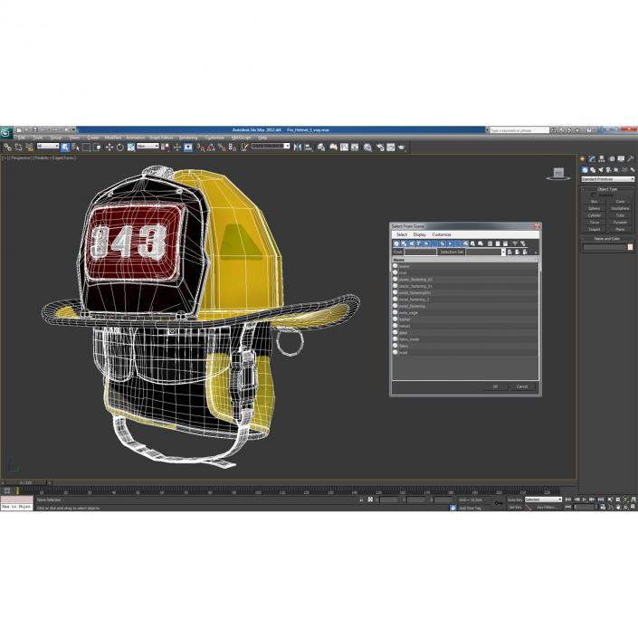 3D Fire Helmet 3 model