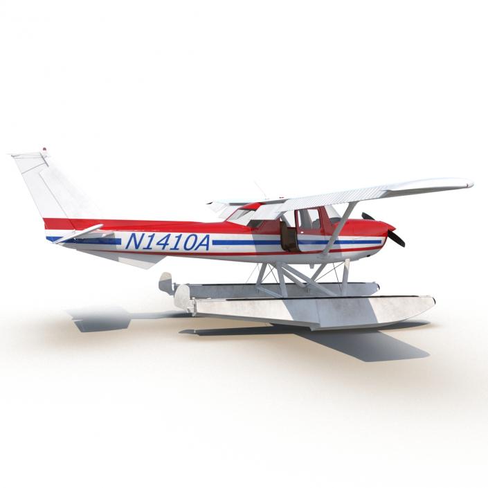 3D Cessna 150 Seaplane Rigged 2 model