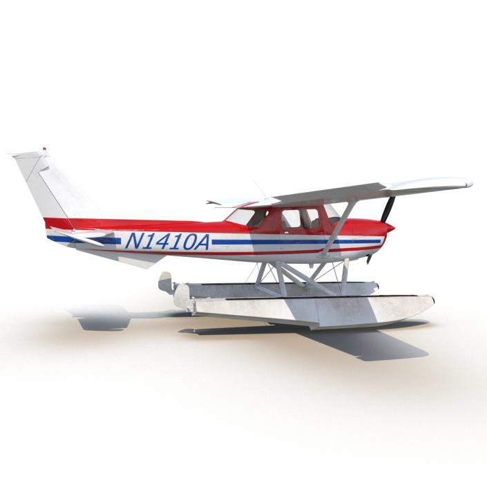 3D Cessna 150 Seaplane Rigged 2 model