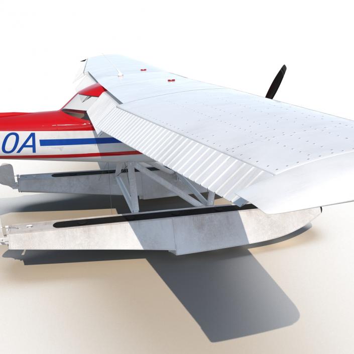 3D Cessna 150 Seaplane Rigged 2 model