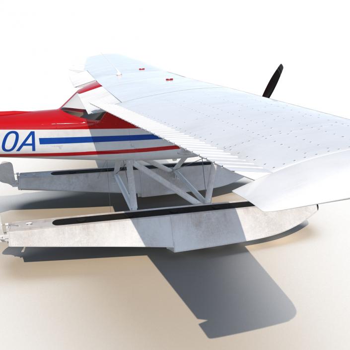 3D Cessna 150 Seaplane Rigged 2 model