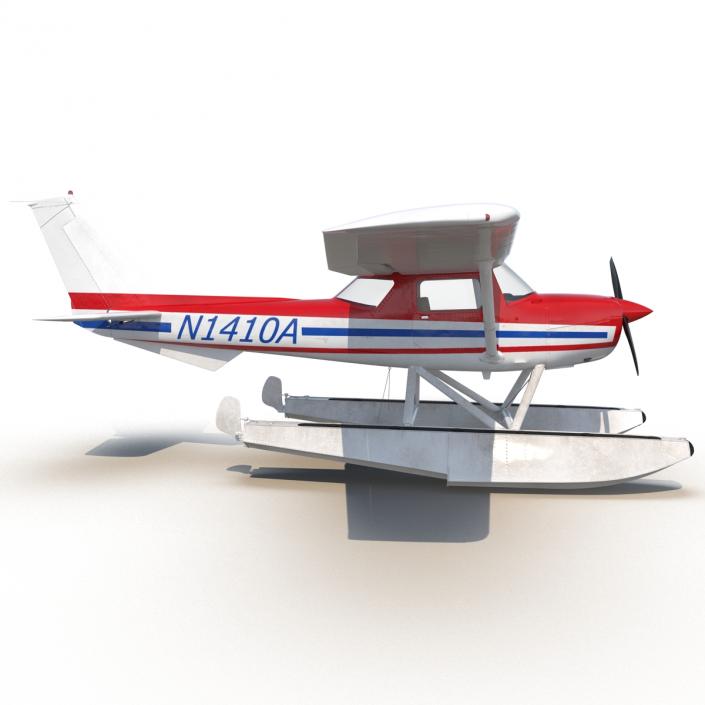 3D Cessna 150 Seaplane Rigged 2 model