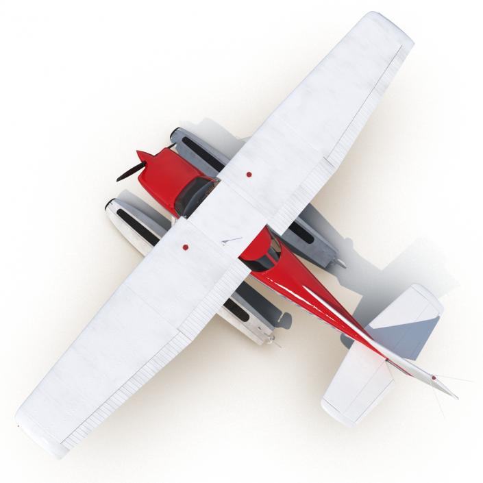 3D Cessna 150 Seaplane Rigged 2 model