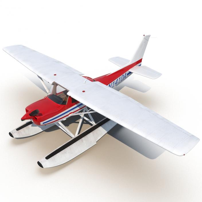 3D Cessna 150 Seaplane Rigged 2 model