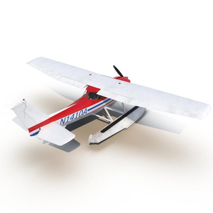 3D Cessna 150 Seaplane Rigged 2 model