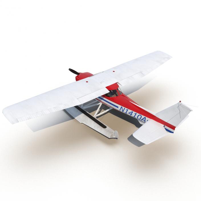 3D Cessna 150 Seaplane Rigged 2 model