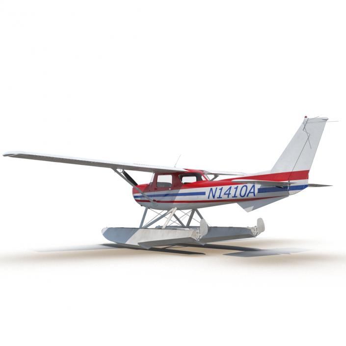 3D Cessna 150 Seaplane Rigged 2 model