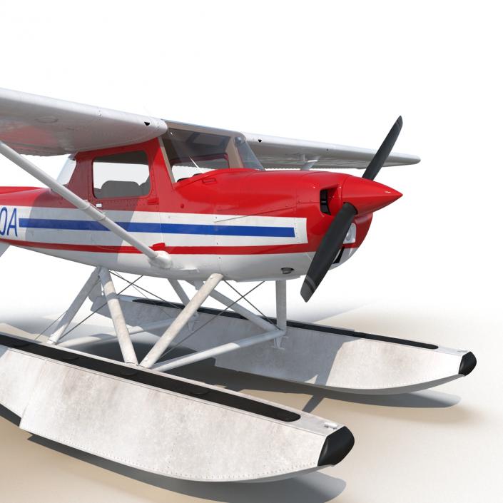 3D Cessna 150 Seaplane Rigged 2 model