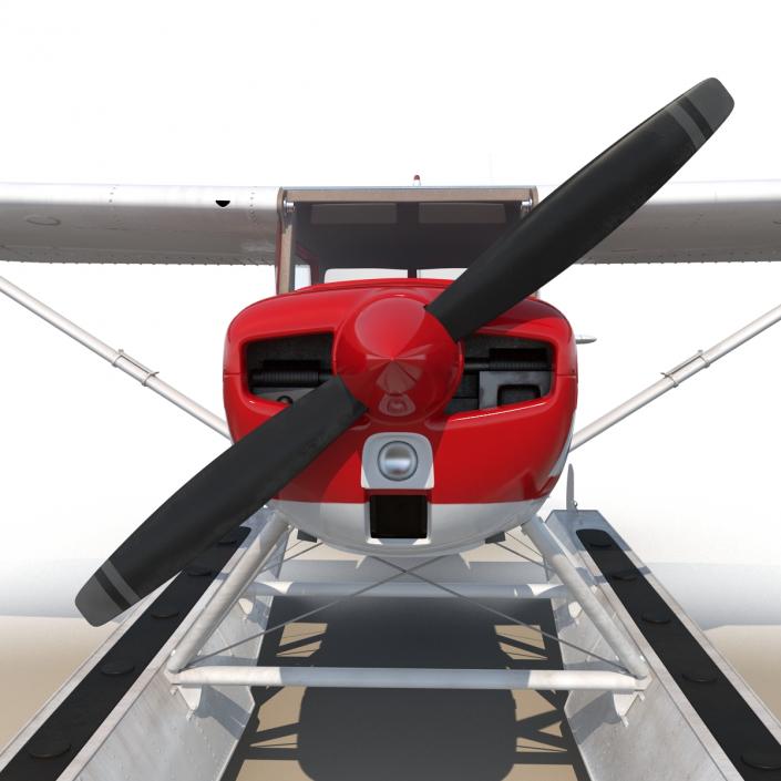 3D Cessna 150 Seaplane Rigged 2 model