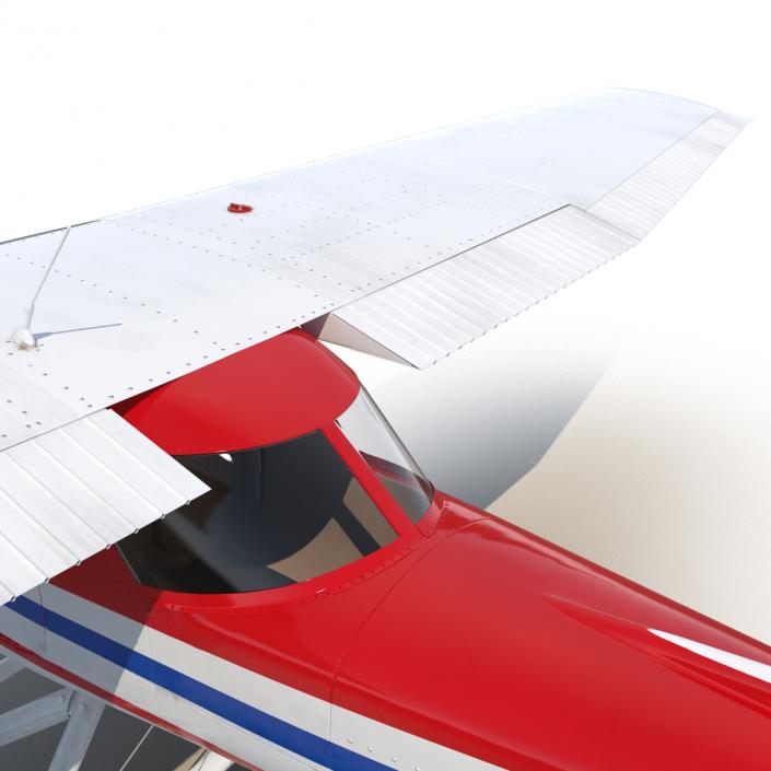 3D Cessna 150 Seaplane Rigged 2 model