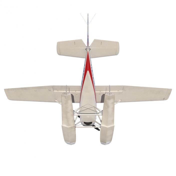 3D Cessna 150 Seaplane Rigged 2 model