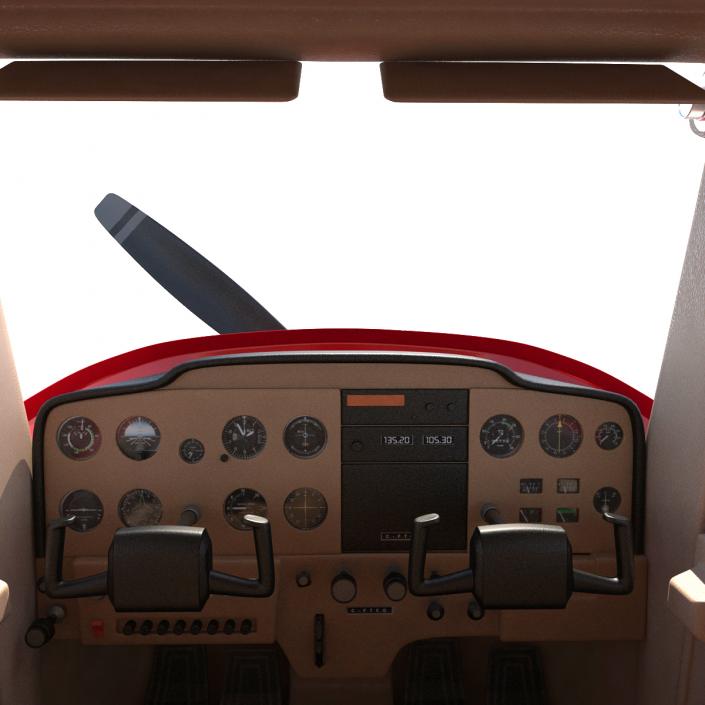 3D Cessna 150 Seaplane Rigged 2 model