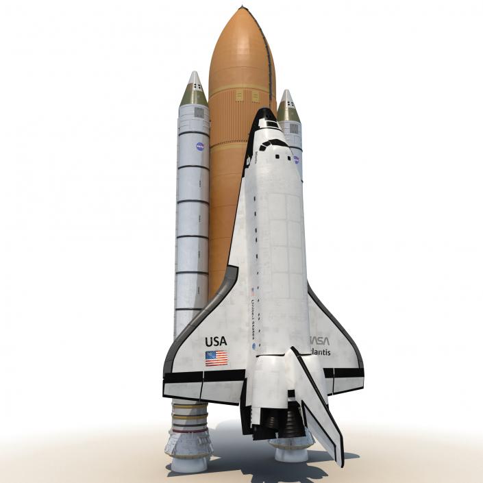 Space Shuttle With Boosters 3D