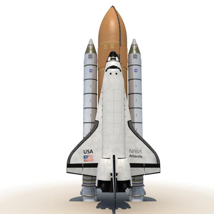 Space Shuttle With Boosters 3D