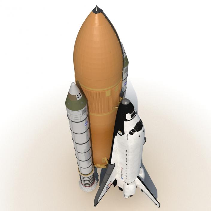 Space Shuttle With Boosters 3D