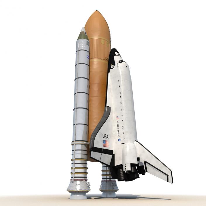 Space Shuttle With Boosters 3D