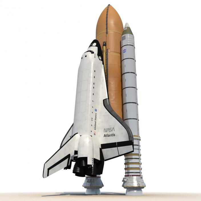 Space Shuttle With Boosters 3D